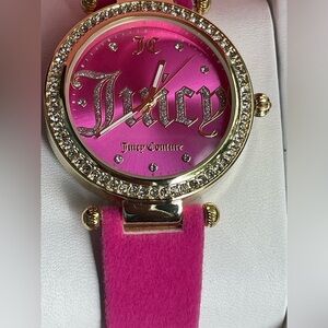 Juicy Couture Watch,Juicy Couture Pink and Gold Crystal Watch,Women’s Watch.